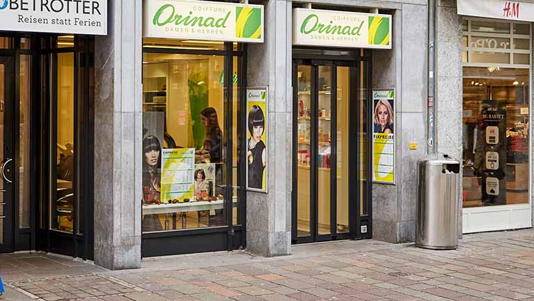 Aussenansicht Coiffeur Winterthur Untertor, Coiffure Orinad