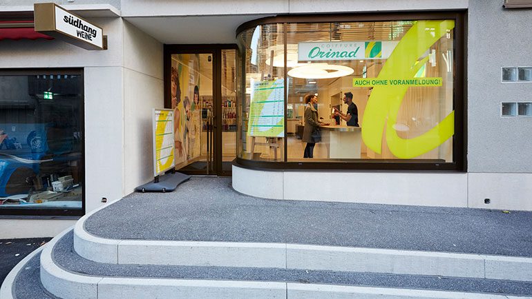 Orinad Coiffeur Oerlikon, Aussenansicht